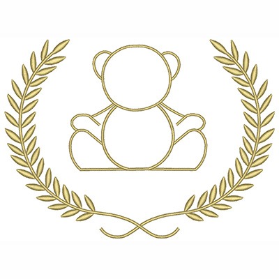 Matriz de matriz Matriz De Bordado Ramos Grande Com Urso